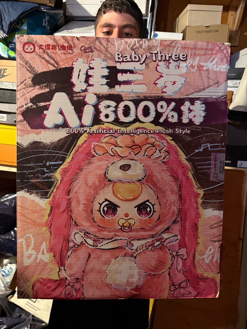 Baby Three Ai 800% Plush Art Print - Pink Character Poster new